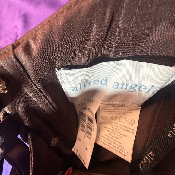 New📌Alfred Angelo Crystal Beading Draped Bodice Bridesmaid - Formal -Prom Dress - Picture 13 of 15